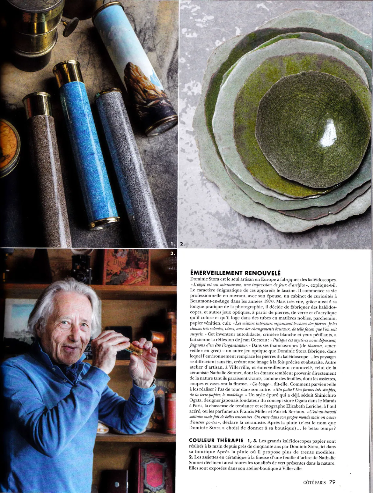Article Côté Paris : Dominic Stora à l’atelier
